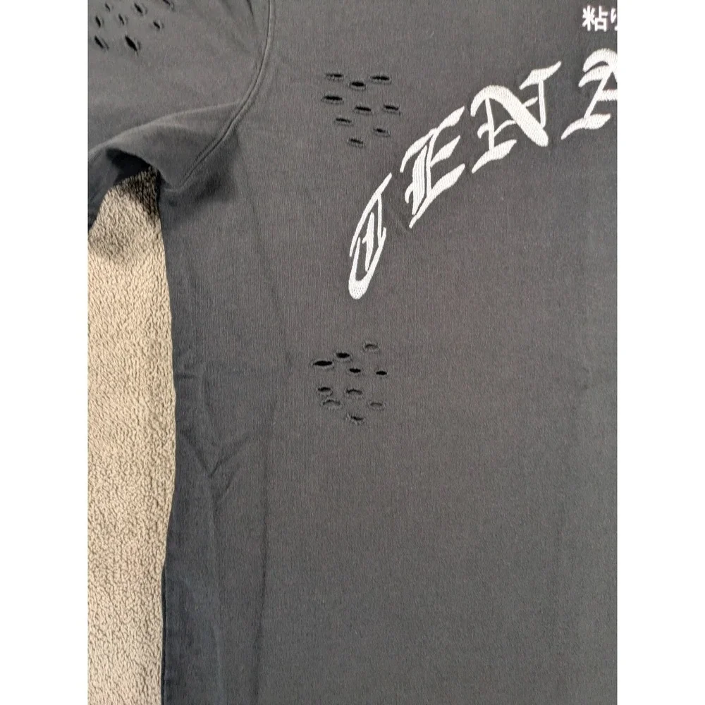 Tenaciti Studios T-Shirt Mens Large Black‎ Ghost Graphic Distressed Streetwear